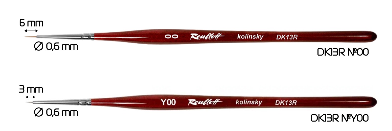 Prémium díszítő ecset - Roubloff 00 - Image 5